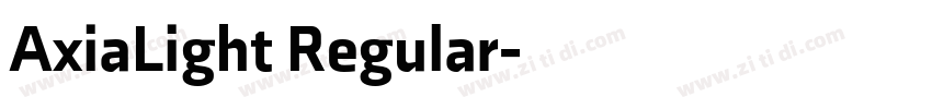 AxiaLight Regular字体转换